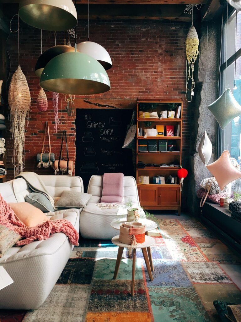 Demo photograph: a bright modern living room interior